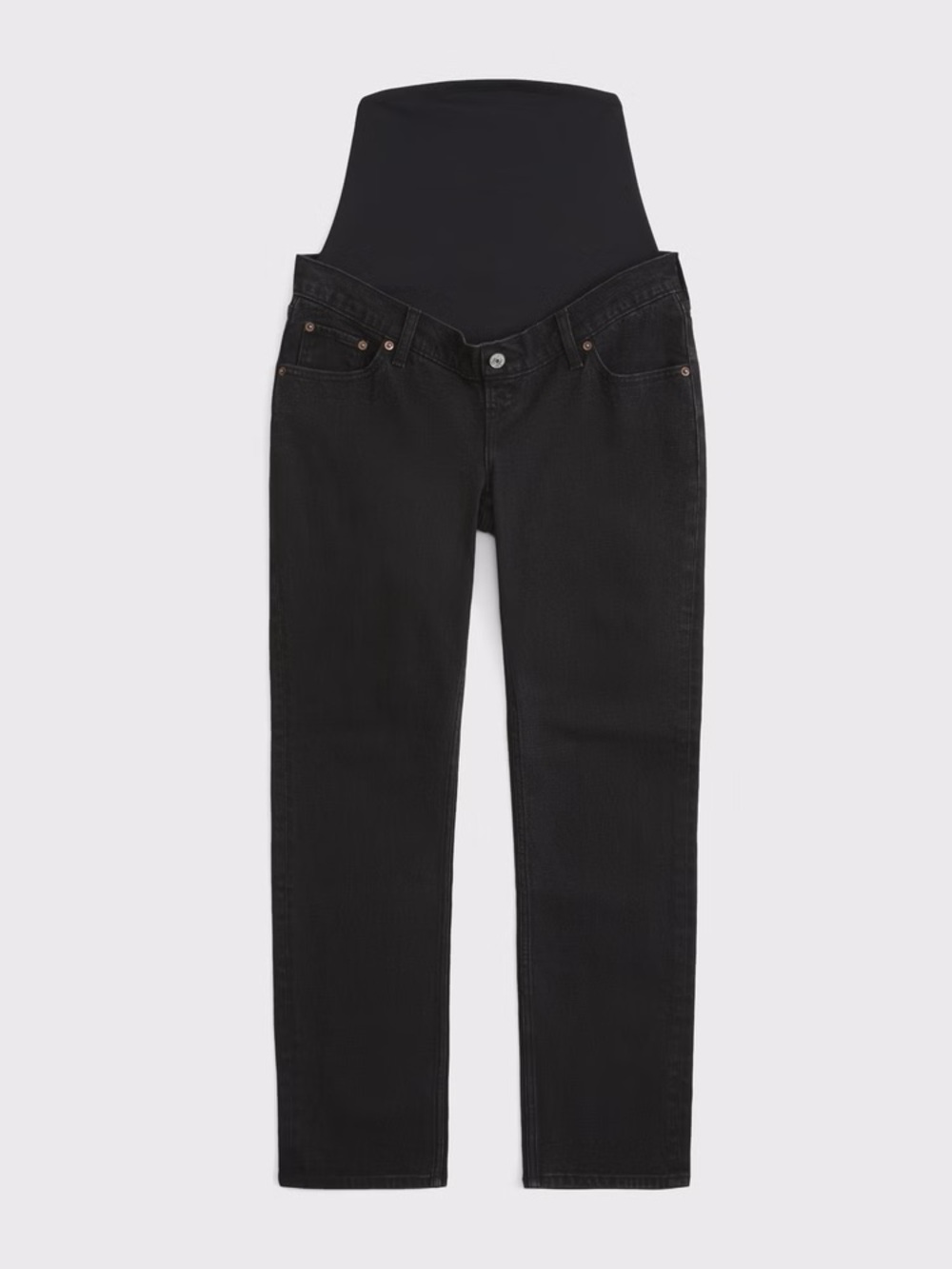 FOR ALL MANKIND Black Maternity Straight-Leg Jeans 👖